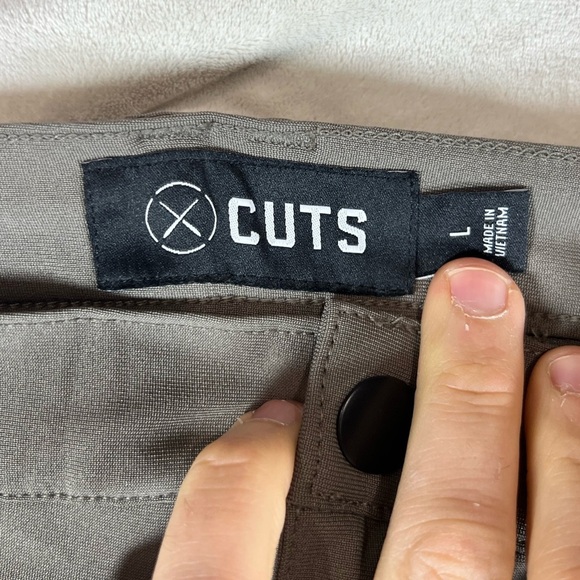 Cuts Clothing Large AO Joggers Gray Chinos Flat Front Lightweight Pants - Picture 3 of 6